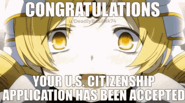 congratulations your u.s citizenship application has been accepted