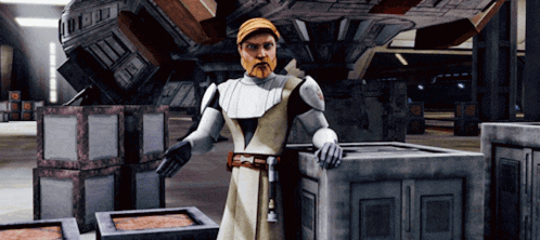 a man with a beard is standing in front of a stack of boxes with the word lotbot on them