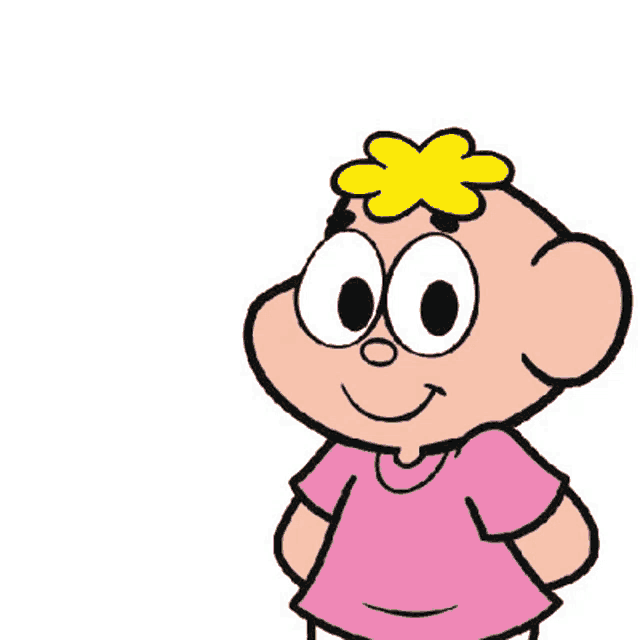 a cartoon character with a yellow flower on his head and the words hum hum hum behind him
