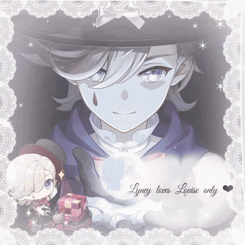 lyncy loves louise only written on a picture of a boy
