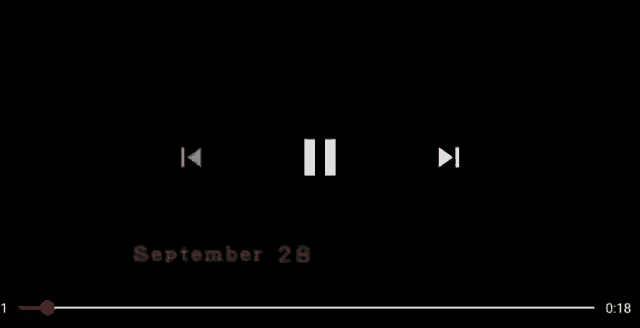 a video player is playing a video with the date september 28th on the screen .