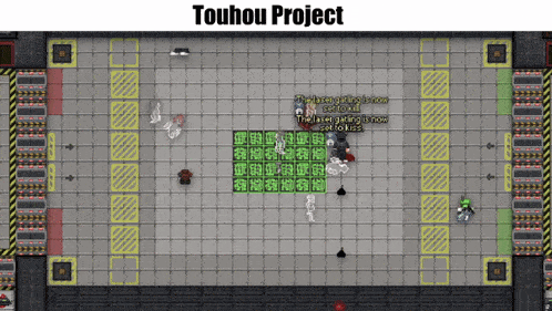 a video game called touhou project is being played on a computer screen