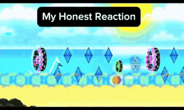 a screenshot of a game with the words my honest reaction