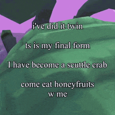 a cartoon says i 've done it twin ts is my final form
