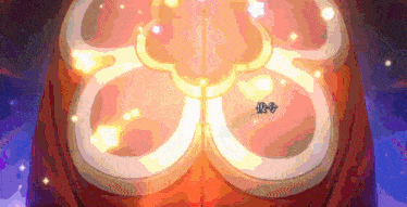 a pixel art of a glowing object with chinese writing