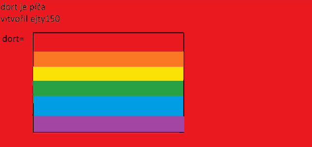 a picture of a rainbow flag on a red background with the words dort written below it