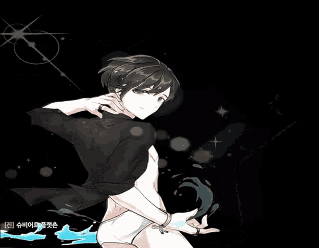 a drawing of a boy with chinese writing on the bottom left