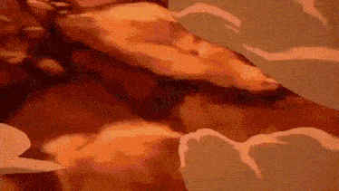 a close up of a painting of a person 's face with a blurred background of clouds .