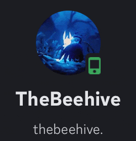 a logo for the beehive with a picture of a bee and a phone icon