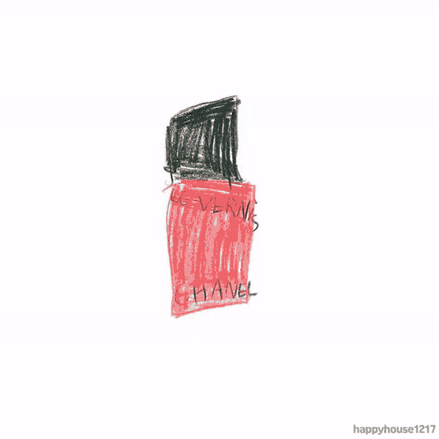 a child 's drawing of a chanel perfume bottle