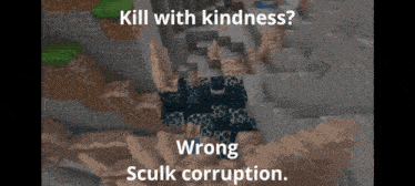 a screenshot of a video game with the words kill with kindness wrong scuik corruption