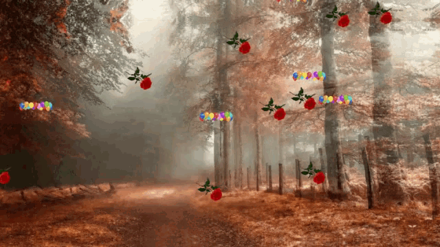 Forest Falling Flowers GIF - Forest Falling Flowers GIFs