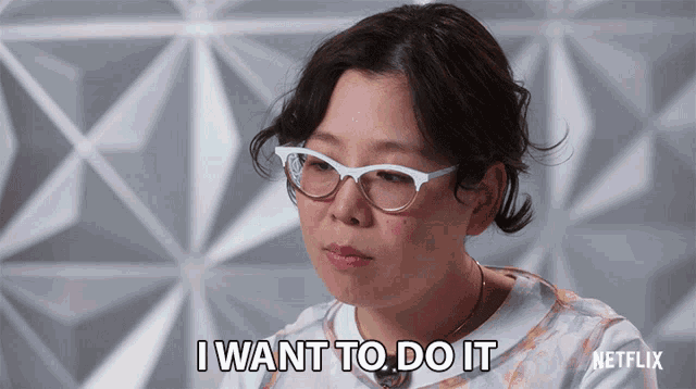 a woman says i want to do it in a netflix ad