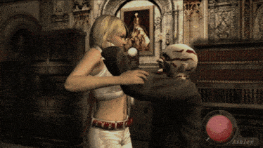 a screenshot of a video game with the name ashley