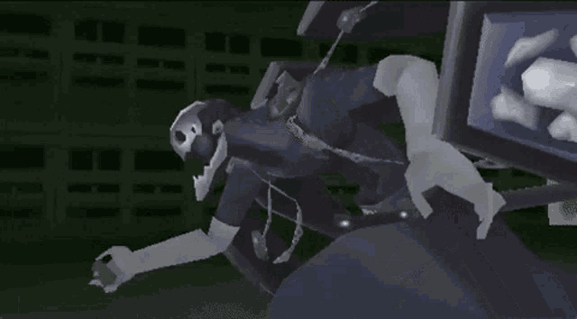 a computer generated image of a monster with a skull on its head