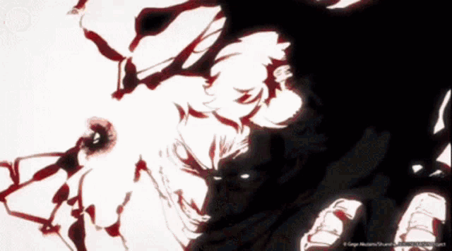 a black and white drawing of a man 's face with a caption that says ' ao no exorcist '