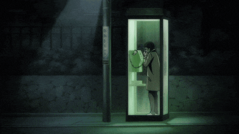 a cartoon of a man talking on a phone with a box that says ii on it