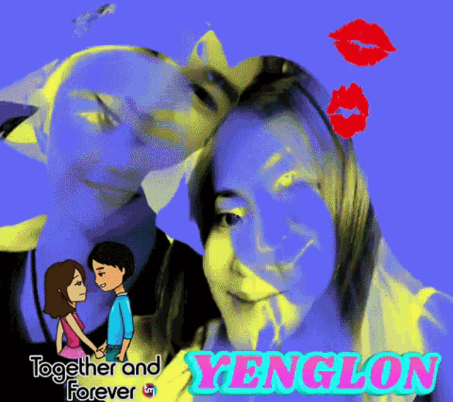 a picture of a boy and a girl with the name yenglow