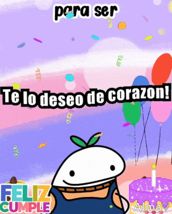 a cartoon of a whale with the words " para ser te lo deseo de corazon " on the bottom