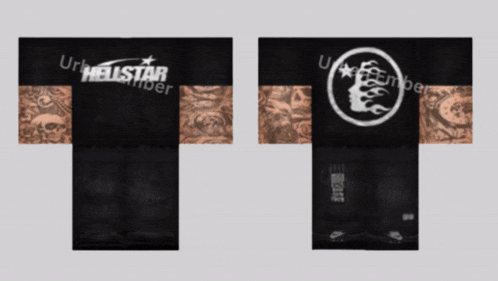 a black shirt with a logo that says hellstar on it