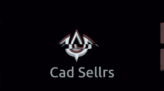 a logo for cad sellrs is displayed on a black screen