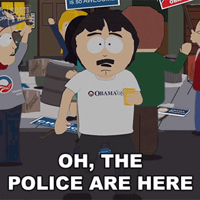 Oh The Police Are Here Randy Marsh GIF - Oh The Police Are Here Randy Marsh South Park GIFs