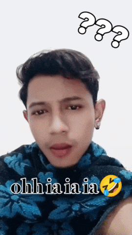 a young man with a scarf around his neck and the words ohhiaiaia written below him