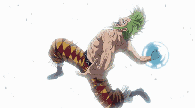 a man with green hair is laying down and says pistol