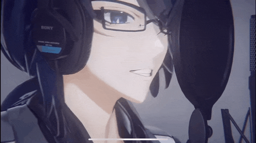 a person wearing headphones that say sony on them