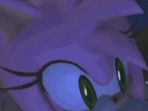 amy and silver from sonic the hedgehog are holding hands in a dark room .