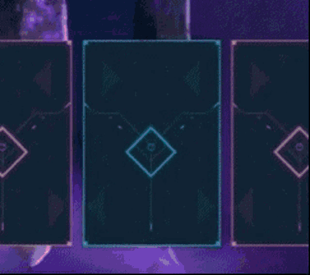 a purple background with a purple border and a pink item in the middle
