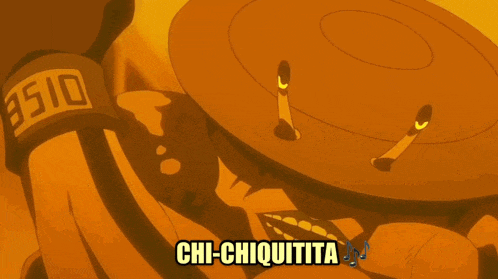 a cartoon character with the words chi-chiquita written on it