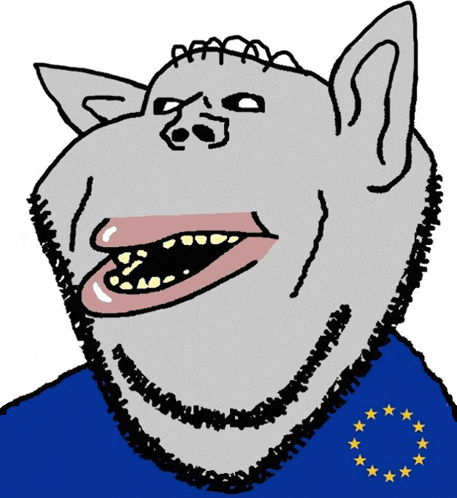 a drawing of a troll with a blue shirt with stars