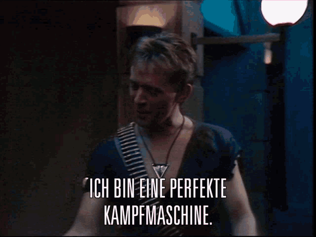 a man says ich bin eine perfekte kampfmaschine