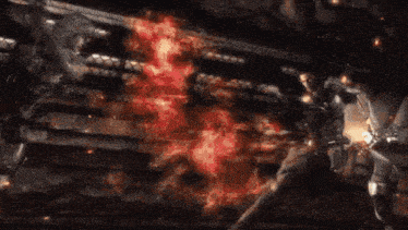two soldiers are fighting each other in a video game while one of them is holding a flamethrower .