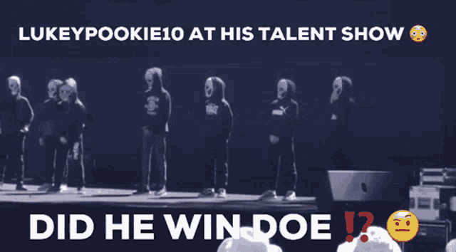 a picture of lukeypookie10 at his talent show