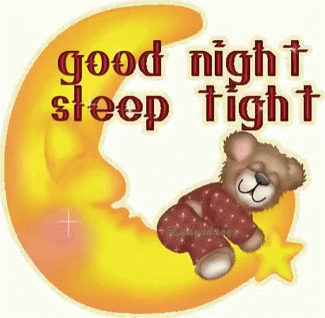 Good Night Sleep Tight Moon Bear GIF - Good Night Sleep Tight Moon Bear Star GIFs