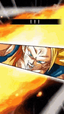 a close up of a cartoon character 's face with a yellow and orange background .