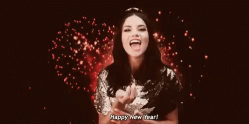 Happy New Year Fireworks GIF - Happy New Year Fireworks Animated Text GIFs