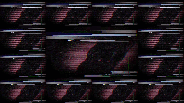 a computer screen with a glitch effect that says ' warning ' on the bottom