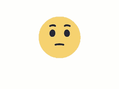 a yellow smiley face with its mouth open and the words `` what ? '' underneath it .
