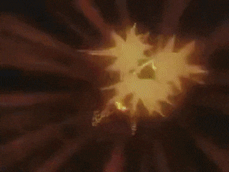 a pixel art of a lightning bolt coming out of a person 's head .