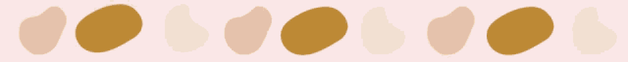 a pink background with a row of brown ovals on it