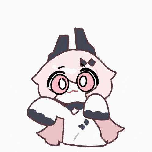 a cartoon character with a swirl on her eyes