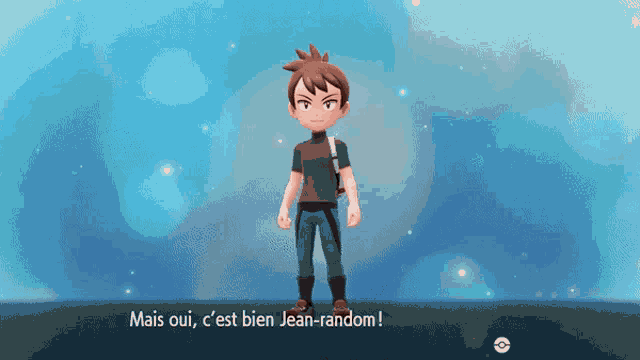 a video game character says mais oui c est bien jean random