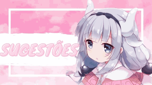 a picture of a girl with horns and the word suggestoes