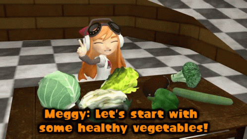 Smg4 Meggy GIF - Smg4 Meggy Lets Start With Some Healthy Vegetables GIFs