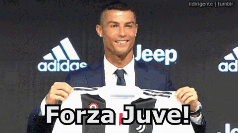 Forza Juve Juventus Forza Dai Tifare Calcio Calciatore Ronaldo GIF - Go Juve Juventus Root For GIFs