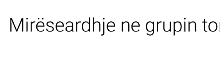 a white background with a black text that says mireseardhje ne grupin to