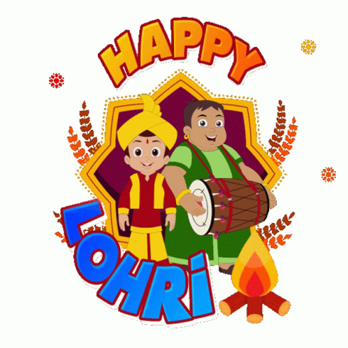 Happy Lohri Kalia GIF - Happy Lohri Kalia Chhota Bheem GIFs